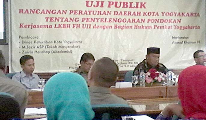 Rancangan PERDA Kota Yogyakarta Tentang Penyelenggaraan Pondokan