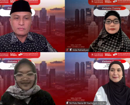 Cuplikan Layar Para Pembicara & Moderator | Legal Training on Corporation Law: Kupas Tuntas Hukum Perseroan Terbatas (Seri II)