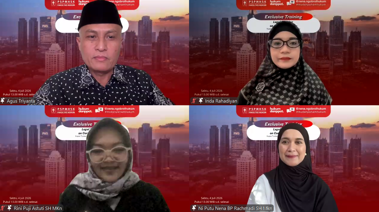 Cuplikan Layar Para Pembicara & Moderator | Legal Training on Corporation Law: Kupas Tuntas Hukum Perseroan Terbatas (Seri II)